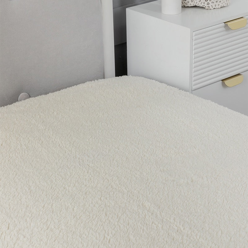 Soft Teddy Fitted Mattress Protector Under-blanket Fitted Sheet Cover