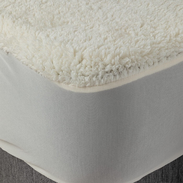 Soft Teddy Fitted Mattress Protector Under-blanket Fitted Sheet Cover