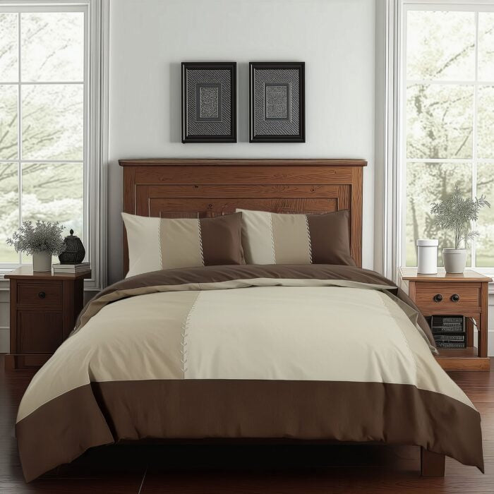 Duvet Cover and Pillow Case Set - Patchwork Design